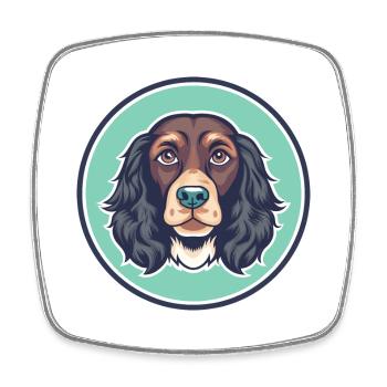 Boykin Spaniel Dog Breed Cartoon Kawaii Clipart - Square fridge magnet - white - Front