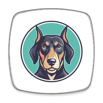 Chien Bulgare Scenthound Race Dessin animé Kawaii Pet - Magnet carré - blanc - Devant
