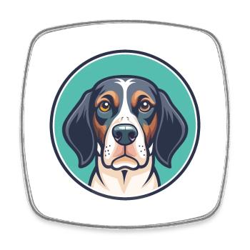 Burgos pointeur chien race dessin animé Kawaii Clipart - Magnet carré - blanc - Devant