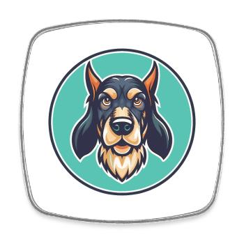 Cesky Fousek Chien Race Dessin animé Kawaii Clipart Animal de compagnie - Magnet carré - blanc - Devant