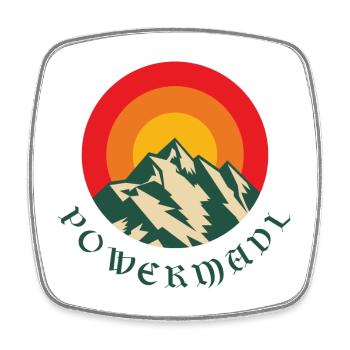 POWERMADL by WASOMA - Viereckiger Kühlschrankmagnet - Weiß - Vorne