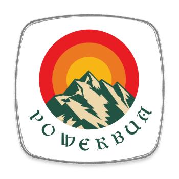 POWERBUA by WASOMA - Viereckiger Kühlschrankmagnet - Weiß - Vorne