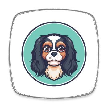 Continental Spielzeug Spaniel Hunderasse Cartoon Kawaii - Viereckiger Kühlschrankmagnet - Weiß - Vorne