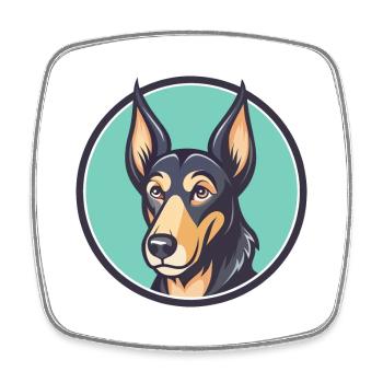 Drentsche Patrijshond Race de chien Dessin animé Kawaii animal de compagnie - Magnet carré - blanc - Devant