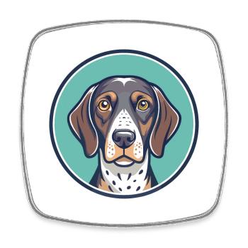 German Shorthaired Pointer Dog Breed Funny Cartoon - Square fridge magnet - white - Front