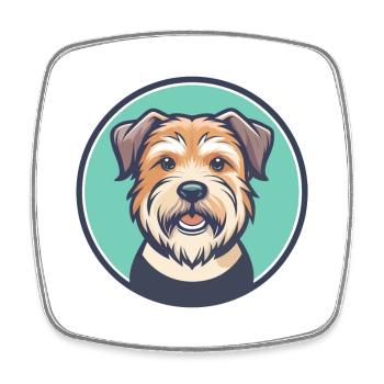 Glen Of Imaal Terrier Chien Race Dessin Animé Kawaii Pet - Magnet carré - blanc - Devant