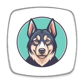 Fuegian Hunderasse Cartoon Figur Kawaii Clipart - Viereckiger Kühlschrankmagnet - Weiß - Vorne