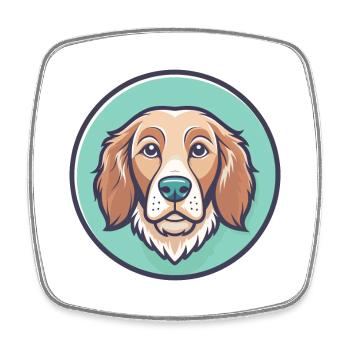 Grand Fauve De Bretagne Dog Breed Cartoon Kawaii - Square fridge magnet - white - Front