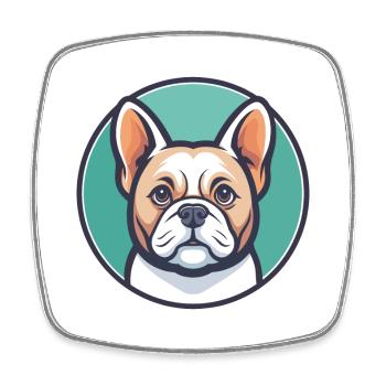 Grand Anglo Francais Blanc Et Orange Dog Breed Pet - Square fridge magnet - white - Front