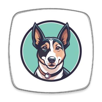 Hamiltonstovare Hunderasse Cartoon Kawaii Clipart - Viereckiger Kühlschrankmagnet - Weiß - Vorne