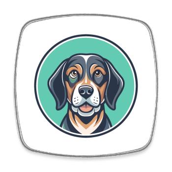 Harrier Dog Breed Cartoon Character Kawaii Clipart - Square fridge magnet - white - Front
