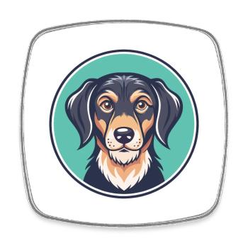 Chien de chasse à poil grossier d’Istrie Race de chien de dessin animé Animal de compagnie - Magnet carré - blanc - Devant