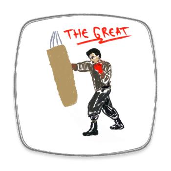 The great boxing - Viereckiger Kühlschrankmagnet - Weiß - Vorne