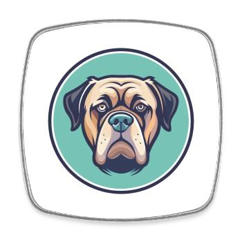 Majorque Mastiff Chien Race Dessin animé Kawaii Clipart - Magnet carré - blanc - Devant