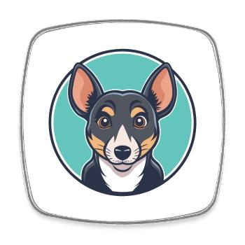 Majorque ratter chien race dessin animé Kawaii Clipart - Magnet carré - blanc - Devant