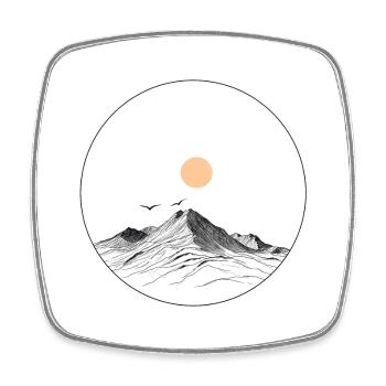 Bergzeit & Wanderlust – Natur, Freiheit, Abenteuer - Viereckiger Kühlschrankmagnet - Weiß - Vorne