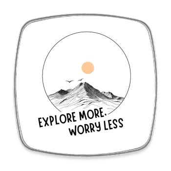Geschenk Abenteurer Bergsteiger Kletterer Spruch - Viereckiger Kühlschrankmagnet - Weiß - Vorne