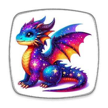 Dragon - Square fridge magnet - white - Front