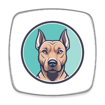 Phu Quoc Ridgeback Chien Race Dessin animé Kawaii - Magnet carré - blanc - Devant