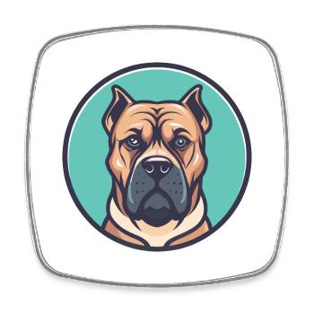 Perro De Presa Canario Hunderasse Cartoon Kawaii - Viereckiger Kühlschrankmagnet - Weiß - Vorne