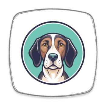 Pointer Dog Breed Cartoon Character Kawaii Clipart - Square fridge magnet - white - Front