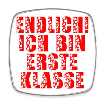 EINSCHULUNG SCHULANFANG ERSTE KLASSE - Viereckiger Kühlschrankmagnet - Weiß - Vorne