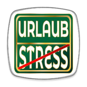 STRESS - FERIEN URLAUB - Viereckiger Kühlschrankmagnet - Weiß - Vorne
