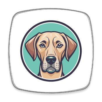 Rhodesian Ridgeback Hunderasse Lustige Karikatur Kawaii - Viereckiger Kühlschrankmagnet - Weiß - Vorne