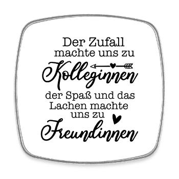 Fun Joy Laughter Girlfriends - Square fridge magnet - white - Front