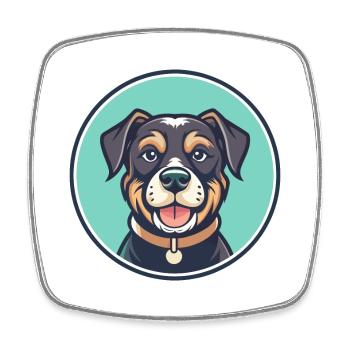 Tyroler Bracke Hunderasse Cartoon Kawaii Clipart - Viereckiger Kühlschrankmagnet - Weiß - Vorne