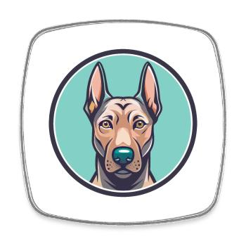 Thai Ridgeback Hund Rasse Cartoon Kawaii Clipart - Viereckiger Kühlschrankmagnet - Weiß - Vorne