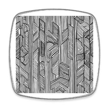 Motifs de rêve 3 - Magnet carré - blanc - Devant