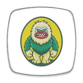 Yeti Cute Kawaii Cartoon Clipart Pet Animal - Square fridge magnet - white - Front