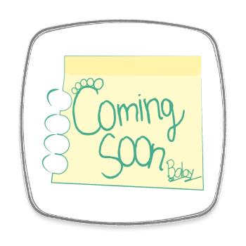 COMING SOON - Square fridge magnet - white - Front