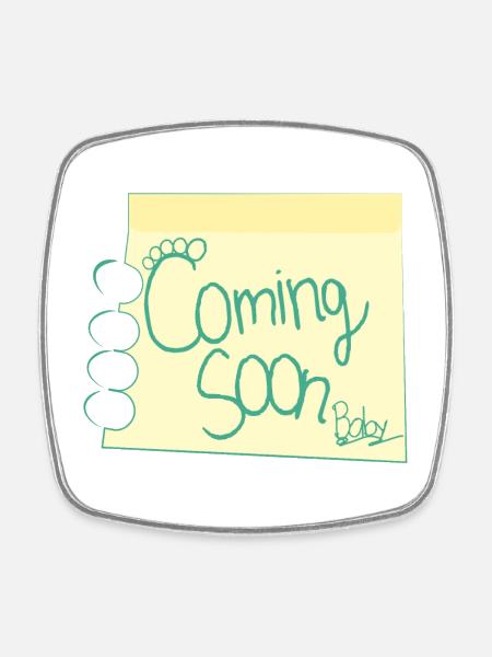 COMING SOON - Square fridge magnet - white