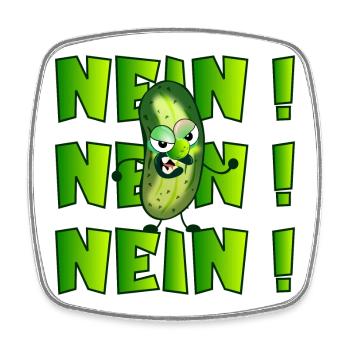NEIN SAGEN - GURKENSALAT GEWÜRZGURKEN - Viereckiger Kühlschrankmagnet - Weiß - Vorne