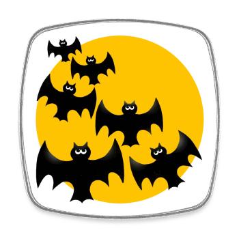 Halloween Fledermäuse - Viereckiger Kühlschrankmagnet - Weiß - Vorne