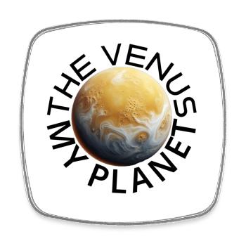 Venus inspiriertes Motiv - Viereckiger Kühlschrankmagnet - Weiß - Vorne