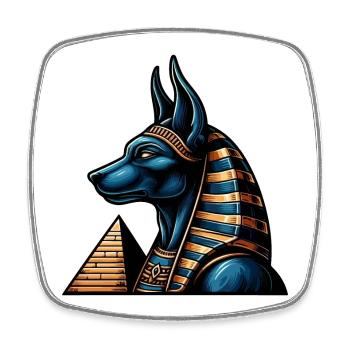 Anubis | Guardian of the Tombs Egypt - Square fridge magnet - white - Front