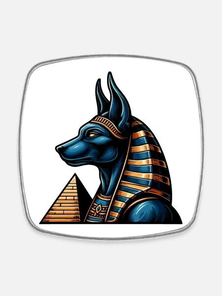 Anubis | Guardian of the Tombs Egypt - Square fridge magnet - white