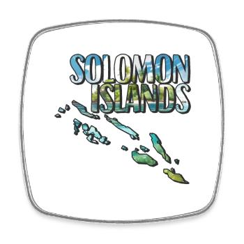 Watercolor Map Solomon Islands - Square fridge magnet - white - Front