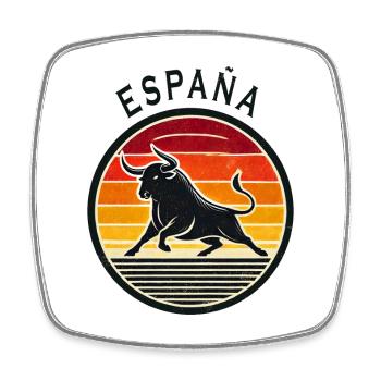 Espagne ville d'España - Magnet carré - blanc - Devant