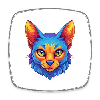 Australische Nebelkatze Rasse Karikatur Kawaii Tier Pe - Viereckiger Kühlschrankmagnet - Weiß - Vorne