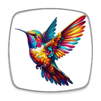Hummingbird - Square fridge magnet - white - Front