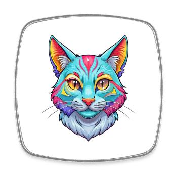 Kalifornische Spangled Katzenrasse Karikatur Kawaii Anima - Viereckiger Kühlschrankmagnet - Weiß - Vorne