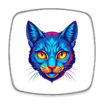 Kalifornische Spangled Katzenrasse Karikatur Kawaii Anima - Viereckiger Kühlschrankmagnet - Weiß - Vorne
