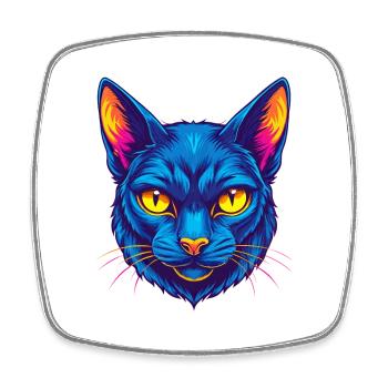 Bombay Chat Race Dessin animé Kawaii Animal Pet - Magnet carré - blanc - Devant