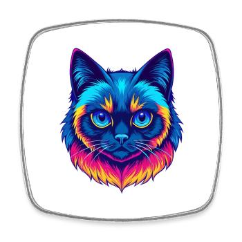 Birma Heilige Katze Rasse Karikatur Kawaii Tier Haustier - Viereckiger Kühlschrankmagnet - Weiß - Vorne