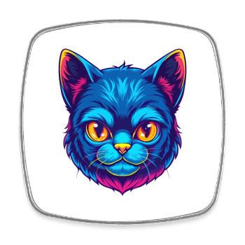 Bambino Katze Rasse Cartoon Kawaii Tier Haustier - Viereckiger Kühlschrankmagnet - Weiß - Vorne