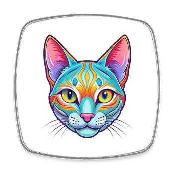 Ocicat Chat domestique race dessin animé Kawaii Animal Pe - Magnet carré - blanc - Devant